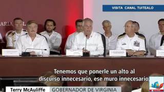 Gobernador de Virginia pide no dejar que descarrile la relación México EU Video [upl. by Japeth208]