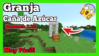 Minecraft Bedrock Granja de Caña Masiva y Sencilla 😱 11812 [upl. by Manno]