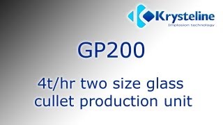 Krysteline 4 thr glass processor w taper slot screener [upl. by Emya]