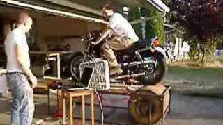 Homemade Motorcycle Dyno First Test Runs [upl. by Smith]