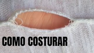 Como Costurar CAMISETA à MÃO COMO FAZER COSTURA À MÃO [upl. by Howey]