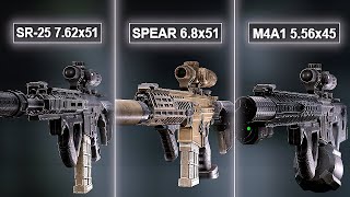 SPEAR 68 vs SR25 vs M4A1 Meta Build Comparison [upl. by Ardnaek]