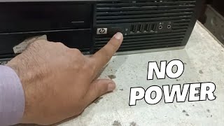 Hp Compaq 6000 Core 2 Deu  Desktop  Pc  not turning on  Dead  Controller chip Heat  no power [upl. by Durkee469]