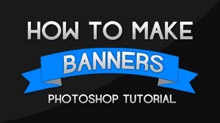 How to make Banners and Ribbons Adobe Photoshop [upl. by Nauhs]