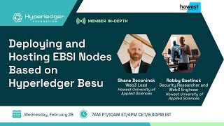 Howest University of Applied Sciences Deploying and Hosting EBSI Nodes Based on Hyperledger Besu [upl. by Lunn]