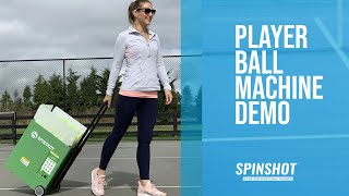 Spinshot Player Tennis Ball Machine Demo [upl. by Yahska]