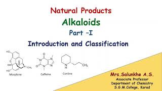 Natural Products Alkaloids Part I  Introduction and Classificationchemistry alkaloid pharmacy [upl. by Aneel]