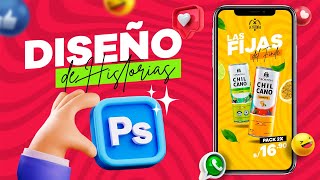 ✅ TUTORIAL PHOTOSHOP  DISEÑO PASO A PASO DE UN ESTADO O HISTORIA DE INSTAGRAM [upl. by Pember571]