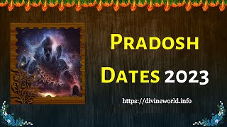 Pradosh Dates 2023 [upl. by Ydnak]