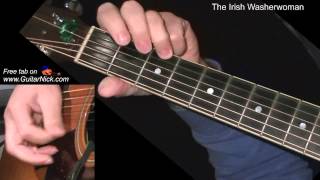 The Irish Washerwoman  TAB learn to play on acoustic guitar [upl. by Hummel]