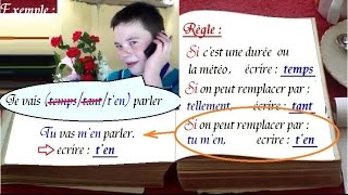 1000 mots français  temps tant t’en une astuce par homonyme [upl. by Akemeuwkuhc743]