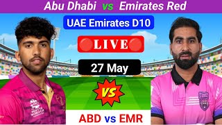 ABD vs EMR  UAE Emirates D10 Live  UAE T10 Live Match Today  T10 Live Match  Prediction [upl. by Annaesor469]