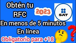 Como sacar mi RFC 2023 Tramítalo en Linea [upl. by Adla104]