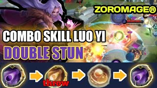 LUO YI DENGAN COMBO DUA STUN 2024mobilelegends luoyitopglobal mlbb luoyi [upl. by Novek50]