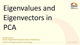 Eigenvalues and Eigenvectors with example  Step 3 of PCA 3 [upl. by Smitt]