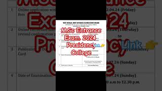 Presidency University  PUMDET msc entrance  presidency kolkata wb [upl. by Itsirhc]