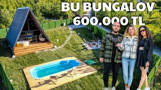 Nisa ve Hadinin Sapancada 600000 TLye İnşa Ettiği BUNGALOV Evi [upl. by Nevad]