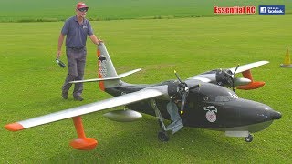 GIANT RC Grumman HU16 ALBATROSS Flying Boat 165 scale 48m wingspan twin 62cc Zenaoh engines [upl. by Emyle]