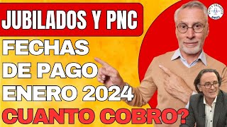 Cuando y Cuanto COBRO ANSES ENERO 2024 👉🏼Jubilados Pensionados AUH PNC SUAF  Fechas de Pago [upl. by Vihs]