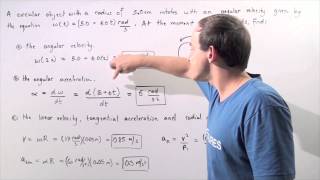 Angular Velocity as a Fuction of Time Example [upl. by Rea]