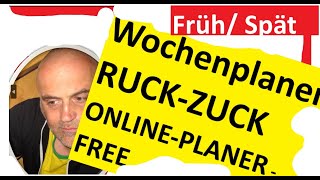 Wochen Dienstplan RuckzuckSchichtplaner Free Online Planer [upl. by Bidle216]