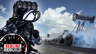 What goes into rebuilding an 11000hp Top Fuel dragster engine  Redline Rebuilds Explained [upl. by Sokcin649]