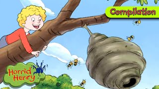 Henry Tricks Peter with an ANGRY Wasps Nest  Horrid Henry Compilation  Cartoons for Kids [upl. by Michaud]