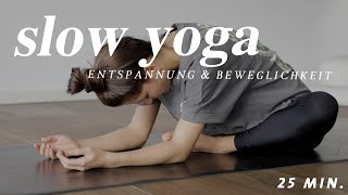 Yoga für Entspannung amp Beweglichkeit  Innere Ruhe finden  Verspannungen im Rücken lösen Slow Yoga [upl. by Jacobo]