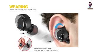 Manual and Pairing TOZO T6 Waterproof Wireless Earbuds [upl. by Jacquetta]