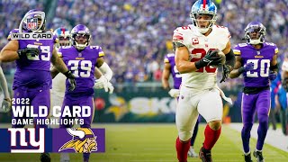 New York Giants vs Minnesota Vikings  2022 Super Wild Card Weekend Game Highlights [upl. by Ralina]