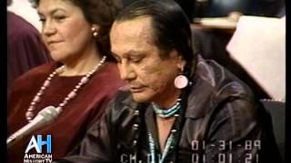 1989  American Indian Activist Russell Means testifies at Senate Hearing [upl. by Cristi]