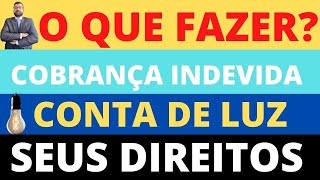 COBRANCA INDEVIDA CONTA DE LUZ  ENERGIA ELÉTRICA  SEUS DIREITOS  O QUE FAZER COMO FAZER QUANDO [upl. by Elocal]