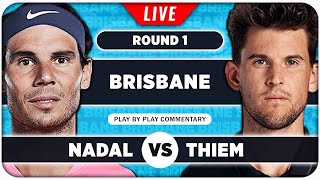 NADAL vs THIEM • Brisbane International 2024 • LIVE Tennis PlaybyPlay Stream [upl. by Ginevra]