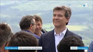 Mont Beuvray  lascension symbolique dArnaud Montebourg [upl. by Haldas]