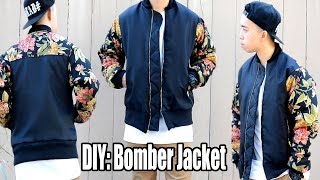 DIY How to Make a Bomber Jacket  From Scratch 17 [upl. by Darryn]