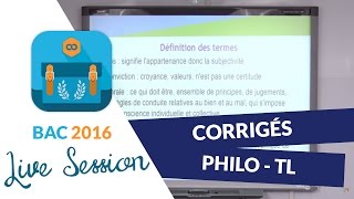 Bac 2016  Corrigés de Philo  Terminales L [upl. by Henry]