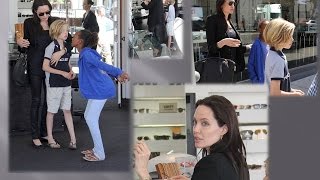 Angelina Jolie enjoys a shopping trip with daughters Shiloh and Zahara as she recovers from surge [upl. by Ralston609]