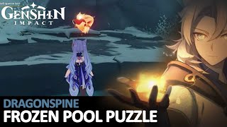 Frozen Pool Puzzle  Dragonspine  Genshin Impact [upl. by Ewell]