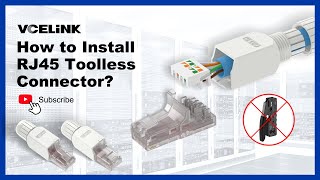 How to Install RJ45 Toolless Connector  VCELINK [upl. by Rika764]