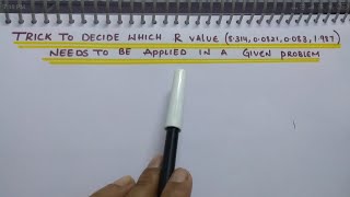 Trick to decide which R value 83140082100831987 needs to be applied in a given problem [upl. by Valorie]