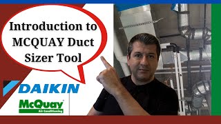 HVAC SYSTEM DESIGN TUTORIAL MCQUAY Duct Sizing Tool How to size ductwork quickly [upl. by Oicnedurp]