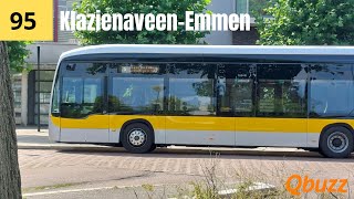 lijn 95 KlazienaveenEmmenQbuzz Mercedes ECitaro 18m [upl. by Leduar]