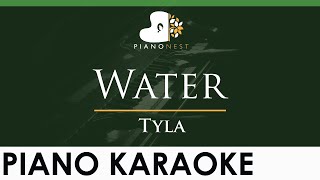 Tyla  Water  LOWER Key Piano Karaoke Instrumental [upl. by Spragens]