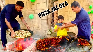 Giant Pizza Banaya Lekin Sara JAL Gya 😢 [upl. by Nahtnhoj]