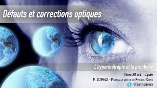 Défauts et corrections  Hypermétropie et presbytie [upl. by Rosy]