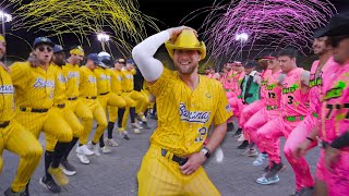 Worlds Tallest Baseball Player Highlights  Savannah Bananas Stilts [upl. by Seyah934]