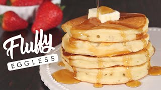 Eggless Fluffy Pancakes  Easy One Bowl  How Tasty Channel [upl. by Adiasteb]