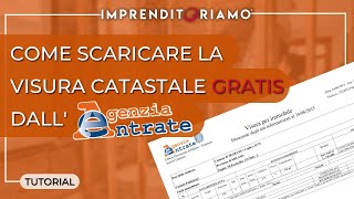 Come scaricare la visura catastale gratis dallAgenzia delle Entrate [upl. by Ardnod]