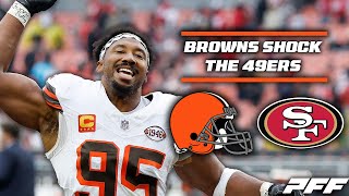 Browns vs 49ers Week 6 Game Review  PFF [upl. by Hainahpez]