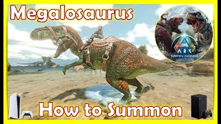 Ark Survival Ascended how to summon in a Megalosaurus amp Saddle on PS5 amp Xbox Series X [upl. by Nanette]